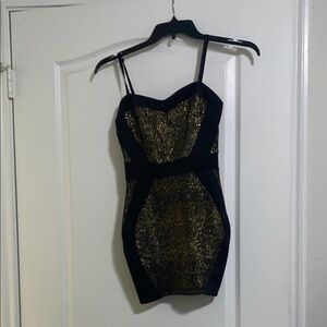 Elegant Black and Gold Dress